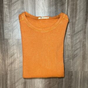 Agave Lux Full Cut Steelhead Burnt Orange Ribbed Pullover - 2XL